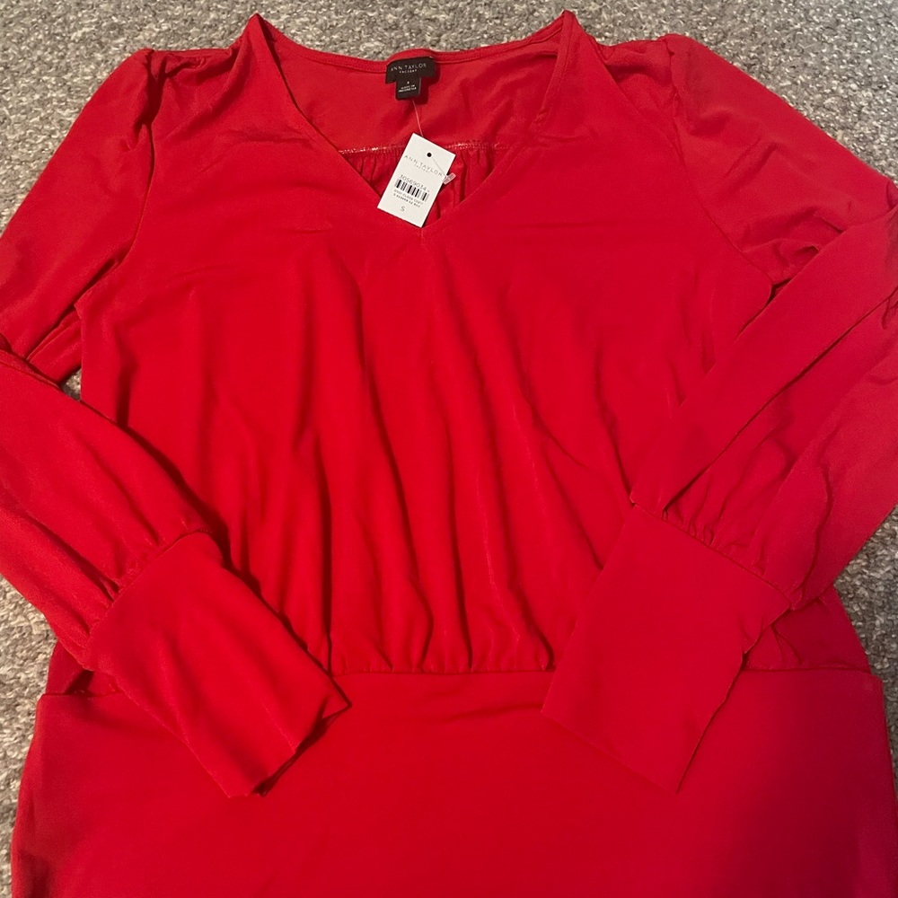 Red long sleeve top